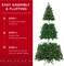 Unlit Artificial Spruce Christmas Tree, Realistic Full Shape with Foldable Metal Base for Indoor Holiday Decor